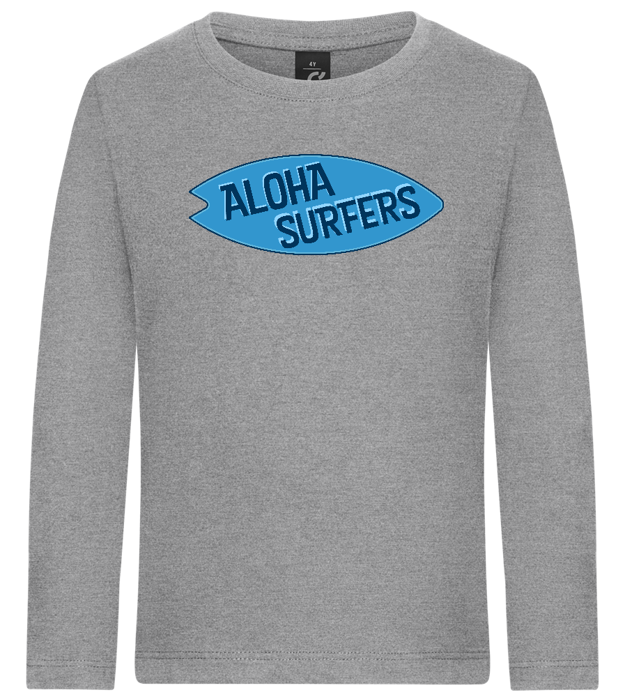 Aloha Surfers Design - Premium kids long sleeve t-shirt_ORION GREY_front