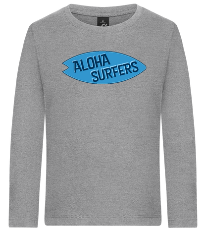 Aloha Surfers Design - Premium kids long sleeve t-shirt_ORION GREY_front