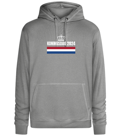 Kingsday Flag Design - Premium unisex hoodie_ORION GREY II_front