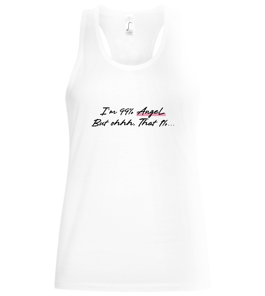 99% Angel Design - Basic women's tank top_WHITE_front