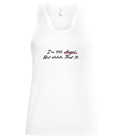 99% Angel Design - Basic women's tank top_WHITE_front