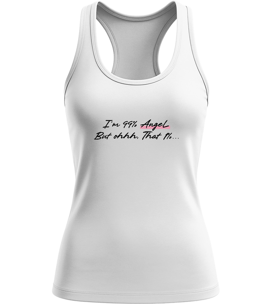 99% Angel Design - Basic women's tank top_WHITE_front