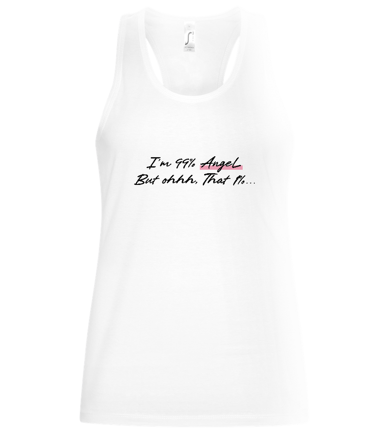 99% Angel Design - Basic women's tank top_WHITE_front