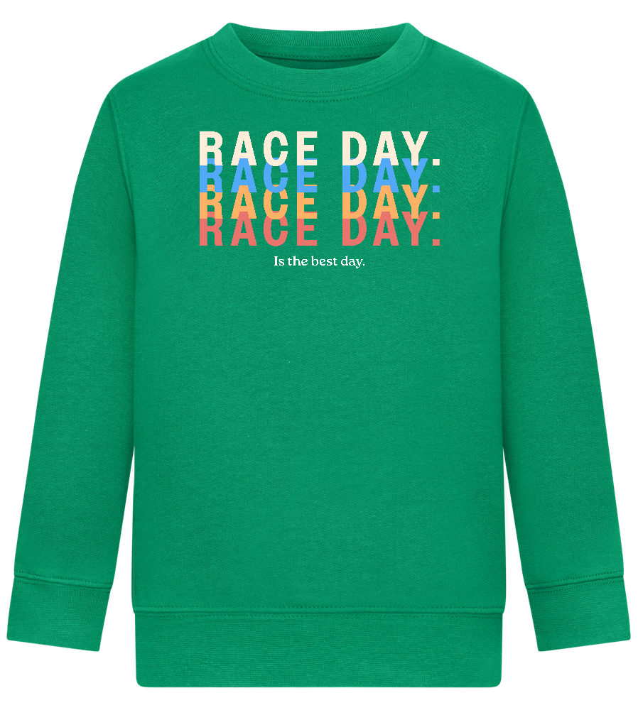 Best Day of the Week Design - Comfort Kids Sweater_MEADOW GREEN_front