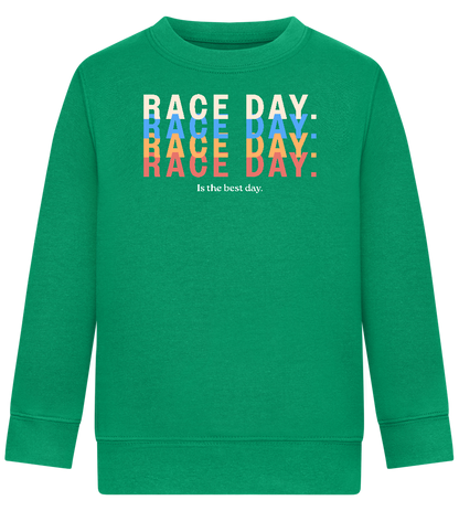 Best Day of the Week Design - Comfort Kids Sweater_MEADOW GREEN_front