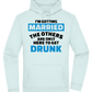 Only Here To Get Drunk Design - Premium Essential Unisex Hoodie_ARCTIC BLUE_front
