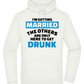 Only Here To Get Drunk Design - Premium Essential Unisex Hoodie_CREAMY GREEN_front