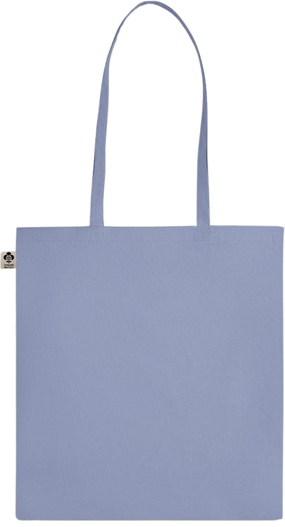 L'amour Gagne Toujours Design - Essential colored organic cotton tote bag_BABY BLUE_back