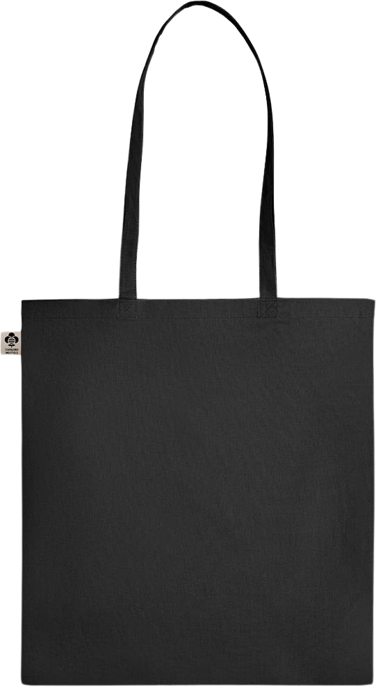 L'amour Gagne Toujours Design - Essential colored organic cotton tote bag_BLACK_back