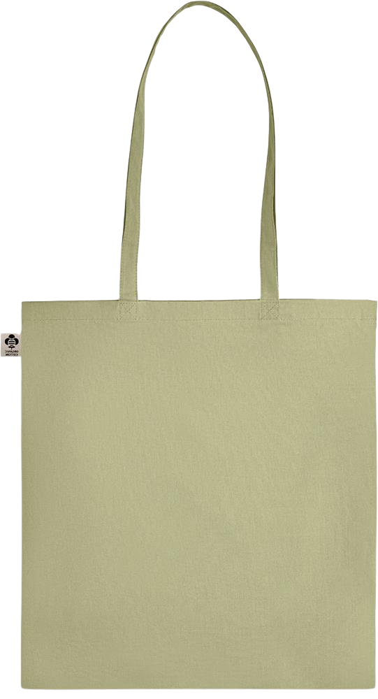 L'amour Gagne Toujours Design - Essential colored organic cotton tote bag_GREEN_back