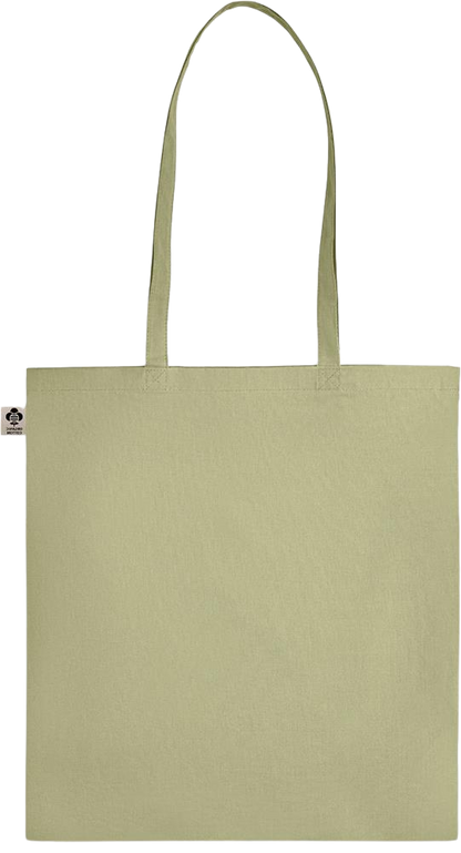 L'amour Gagne Toujours Design - Essential colored organic cotton tote bag_GREEN_back