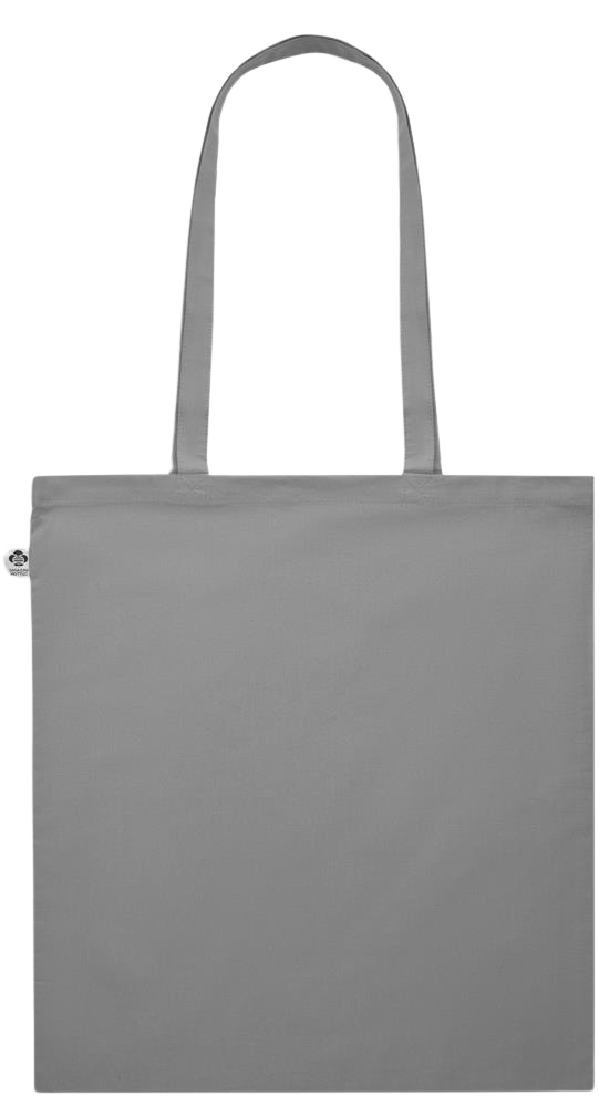 L'amour Gagne Toujours Design - Essential colored organic cotton tote bag_GREY_back