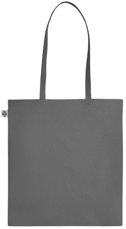 L'amour Gagne Toujours Design - Essential colored organic cotton tote bag_STONE GREY_back