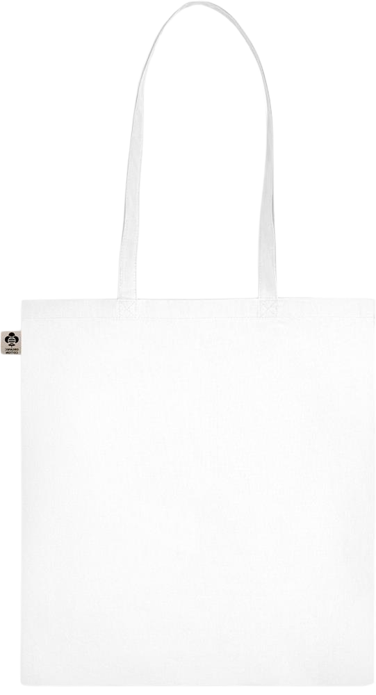 L'amour Gagne Toujours Design - Essential colored organic cotton tote bag_WHITE_back