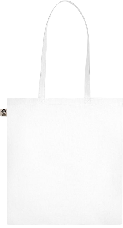 L'amour Gagne Toujours Design - Essential colored organic cotton tote bag_WHITE_back