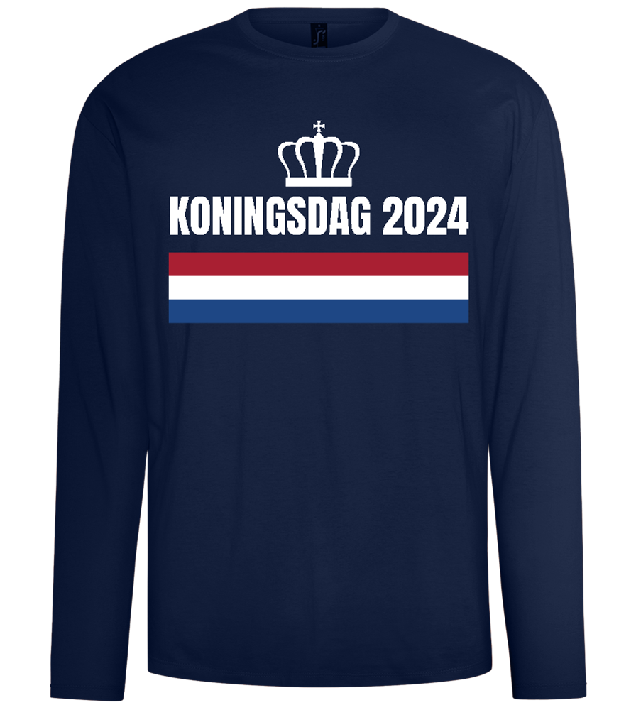 Kingsday Flag Design - Comfort men's long sleeve t-shirt_MARINE_front