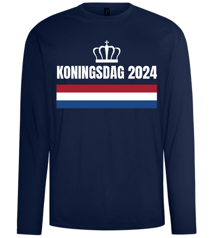 Kingsday Flag Design - Comfort men's long sleeve t-shirt_MARINE_front