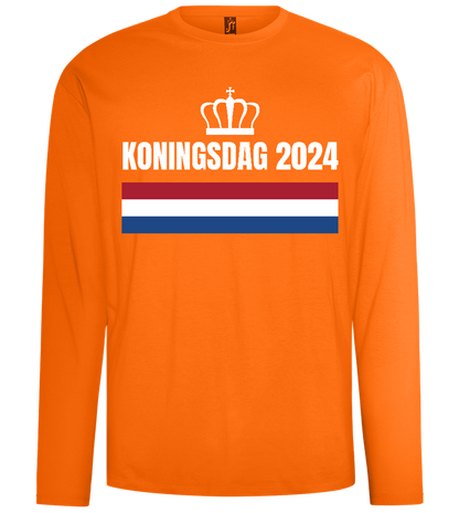 Kingsday Flag Design - Comfort men's long sleeve t-shirt_ORANGE_front