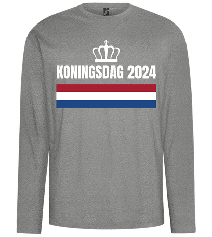 Kingsday Flag Design - Comfort men's long sleeve t-shirt_ORION GREY_front