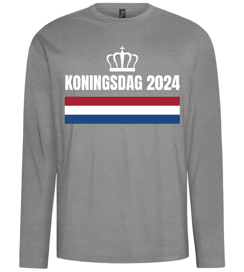 Kingsday Flag Design - Comfort men's long sleeve t-shirt_ORION GREY_front