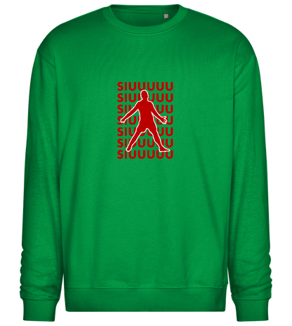 Soccer Celebration Design - Comfort Essential Unisex Sweater_MEADOW GREEN_front