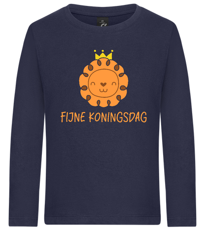 Fijne Koningsdag Design - Premium kids long sleeve t-shirt_FRENCH NAVY_front