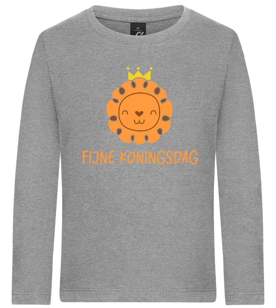 Fijne Koningsdag Design - Premium kids long sleeve t-shirt_ORION GREY_front