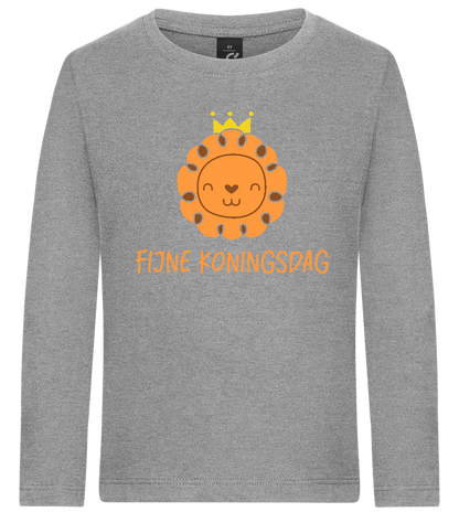 Fijne Koningsdag Design - Premium kids long sleeve t-shirt_ORION GREY_front