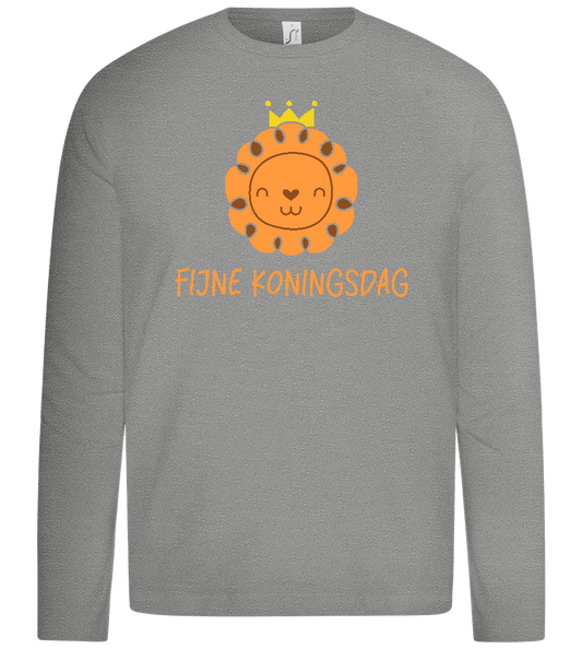 Fijne Koningsdag Design - Premium kids long sleeve t-shirt_ORION GREY_front