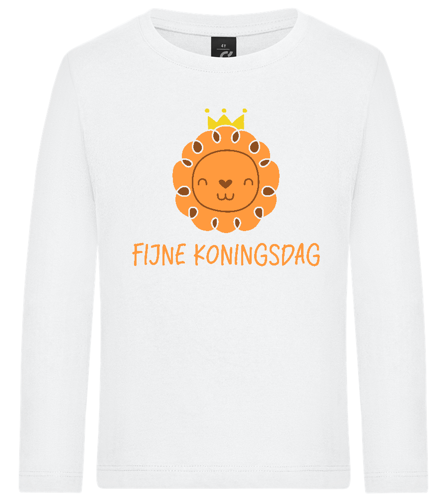 Fijne Koningsdag Design - Premium kids long sleeve t-shirt_WHITE_front