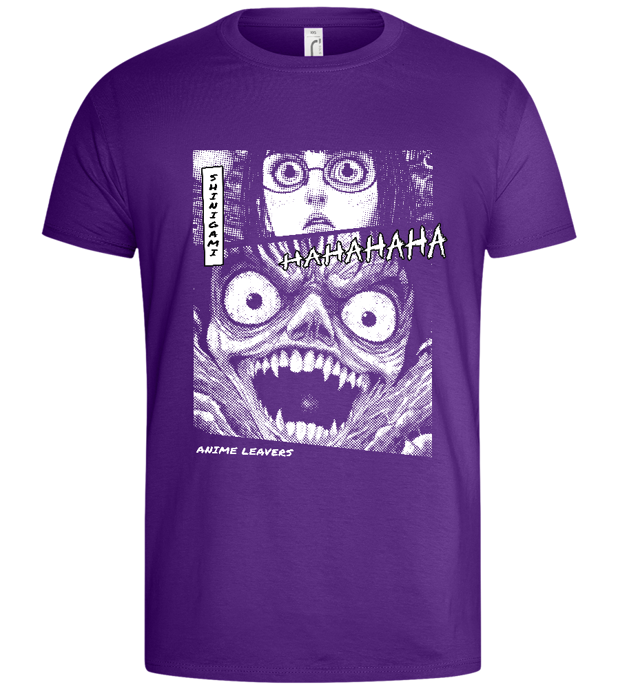 Scary Shinigami Design - Basic men's t-shirt_DARK PURPLE_front