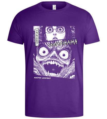 Scary Shinigami Design - Basic men's t-shirt_DARK PURPLE_front