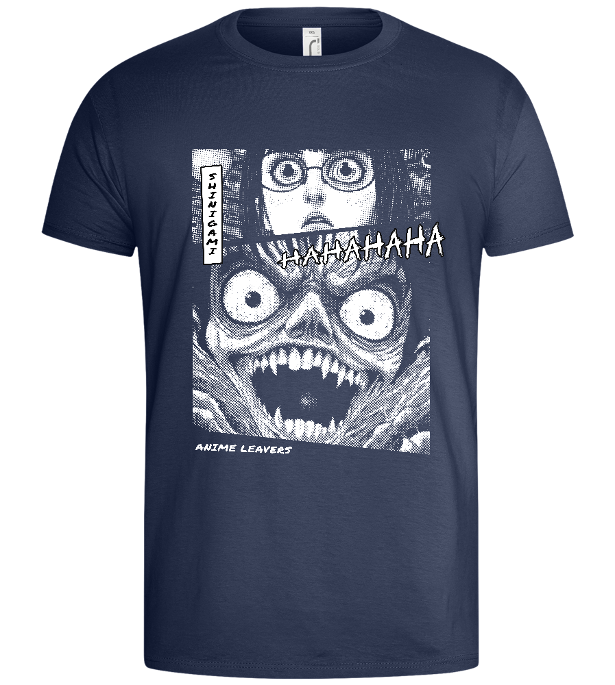 Scary Shinigami Design - Basic men's t-shirt_DENIM_front