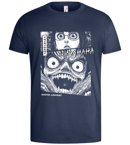 Scary Shinigami Design - Basic men's t-shirt_DENIM_front