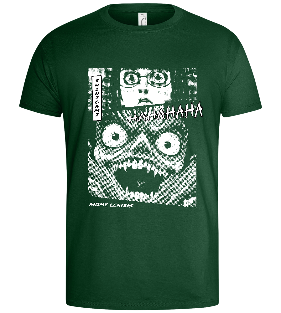 Scary Shinigami Design - Basic men's t-shirt_GREEN BOTTLE_front