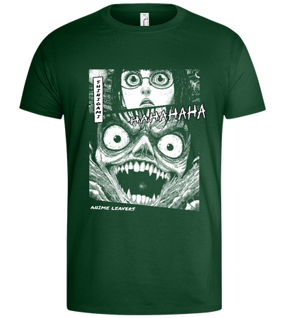 Scary Shinigami Design - Basic men's t-shirt_GREEN BOTTLE_front