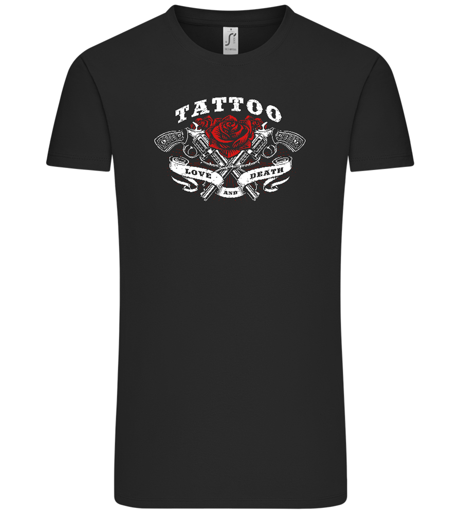 Tattoo Love Death Design - Comfort Unisex T-Shirt_DEEP BLACK_front