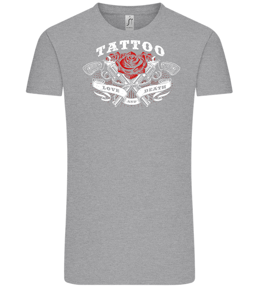 Tattoo Love Death Design - Comfort Unisex T-Shirt_ORION GREY_front