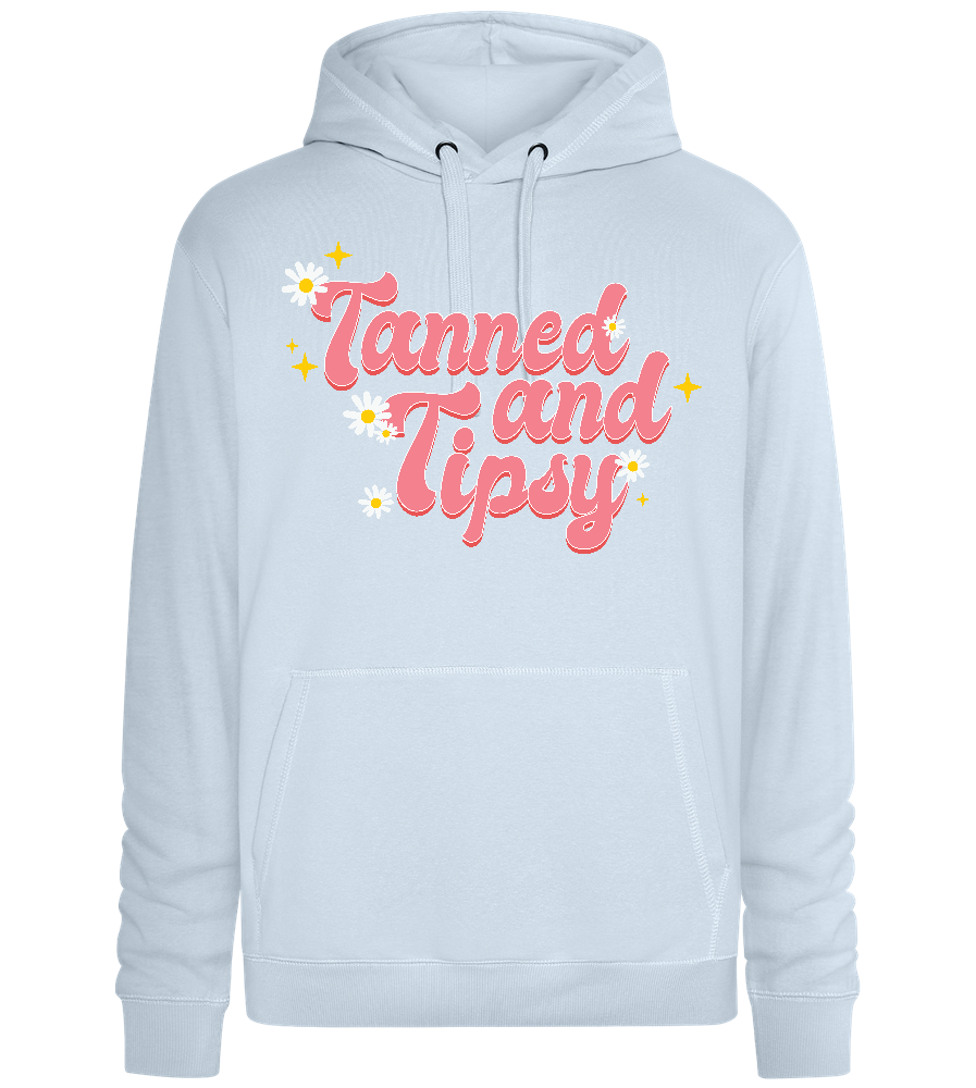 Tanned & All Design - Premium unisex hoodie_CREAMY BLUE_front