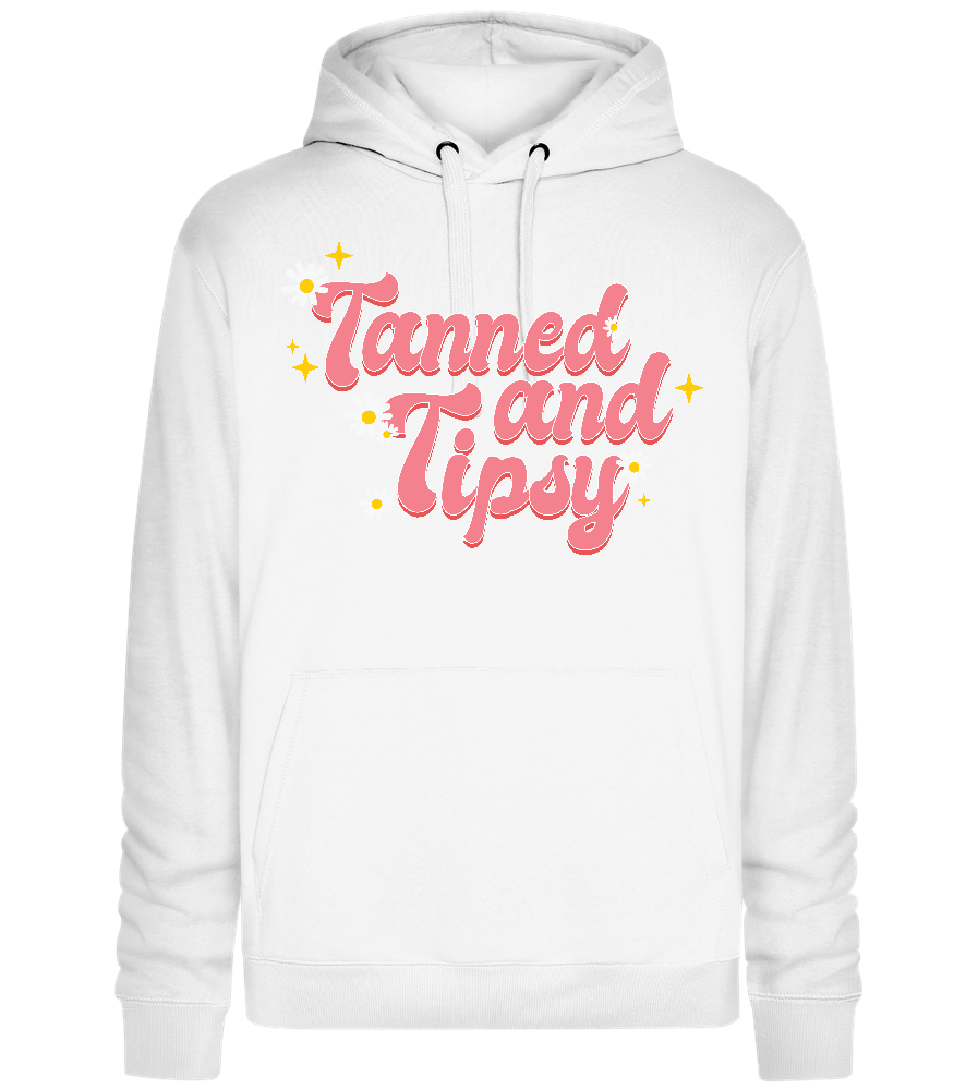 Tanned & All Design - Premium unisex hoodie_WHITE_front