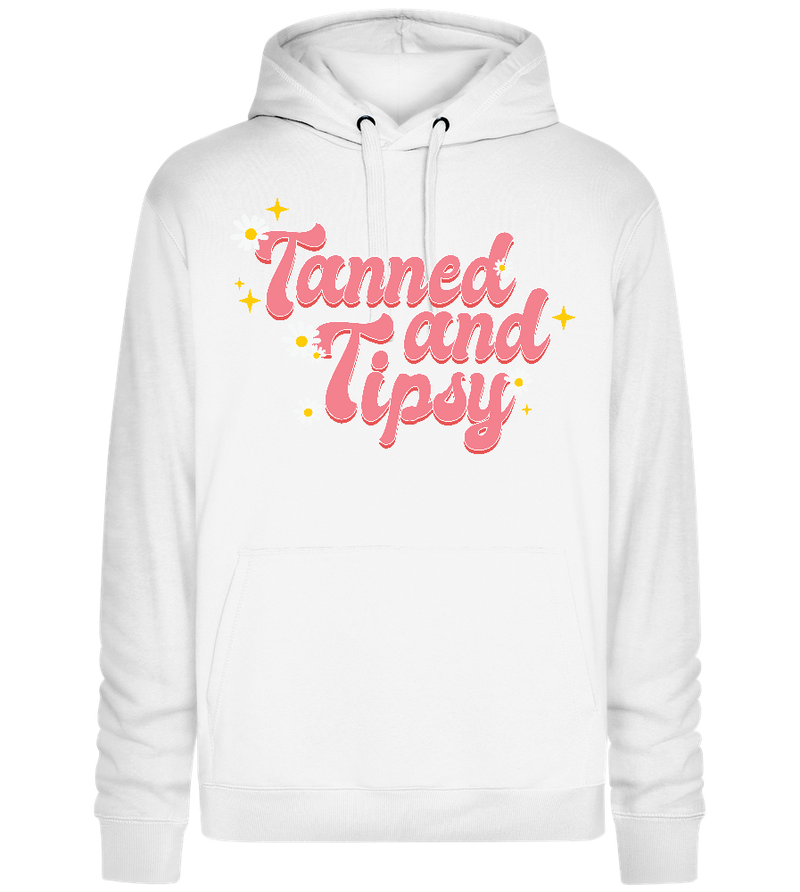 Tanned & All Design - Premium unisex hoodie_WHITE_front