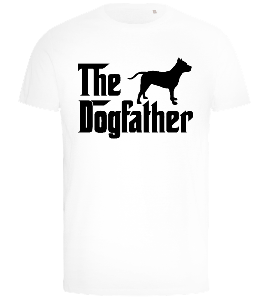 Silhouette Dogfather Design - Comfort men's t-shirt_WHITE_front