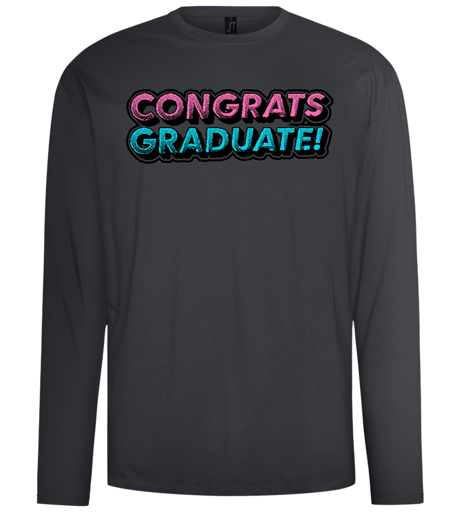 Congrats Graduate Design - Comfort men's long sleeve t-shirt_DARK GRAY_front