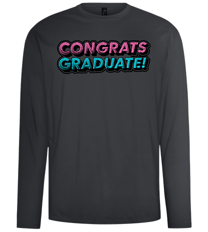 Congrats Graduate Design - Comfort men's long sleeve t-shirt_DARK GRAY_front