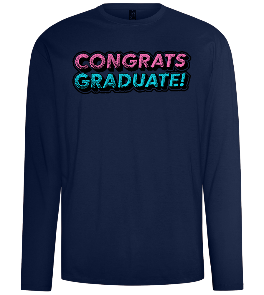 Congrats Graduate Design - Comfort men's long sleeve t-shirt_MARINE_front