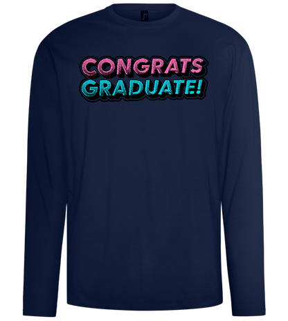 Congrats Graduate Design - Comfort men's long sleeve t-shirt_MARINE_front