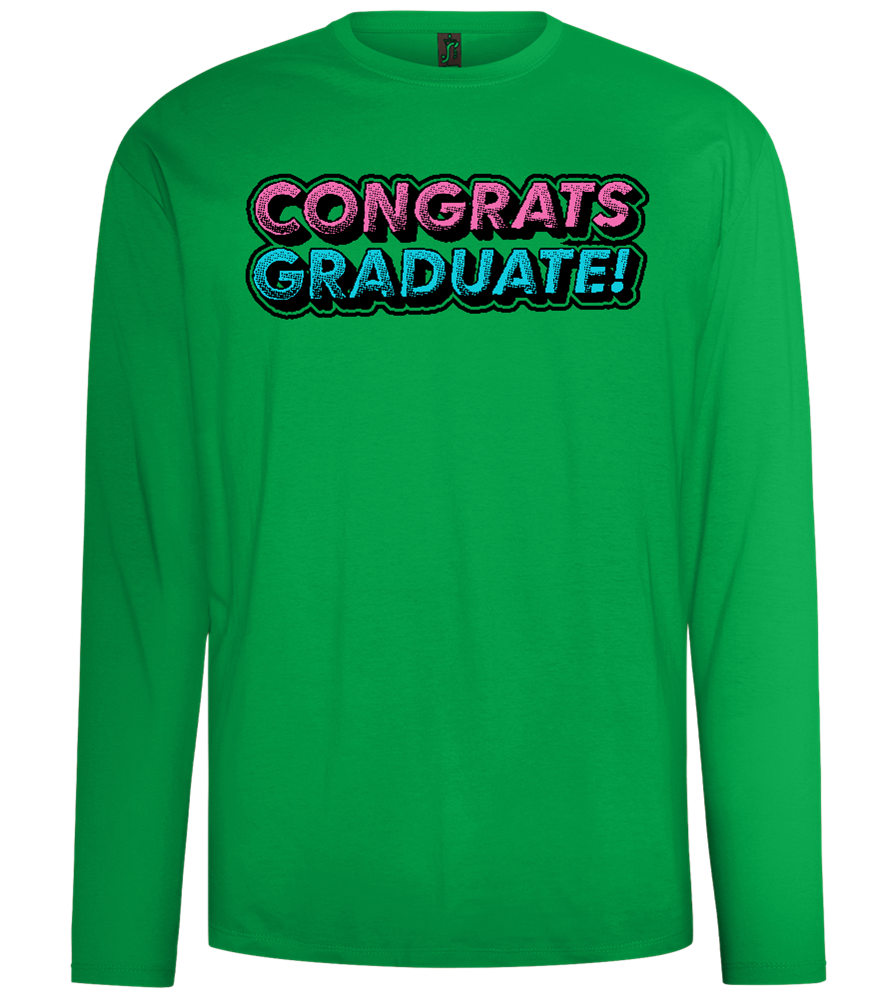 Congrats Graduate Design - Comfort men's long sleeve t-shirt_MEADOW GREEN_front