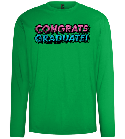 Congrats Graduate Design - Comfort men's long sleeve t-shirt_MEADOW GREEN_front