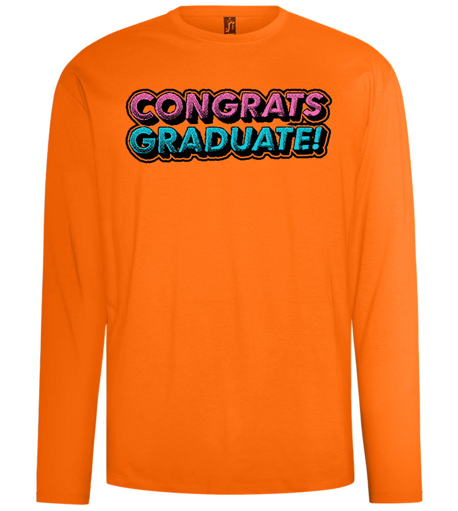 Congrats Graduate Design - Comfort men's long sleeve t-shirt_ORANGE_front