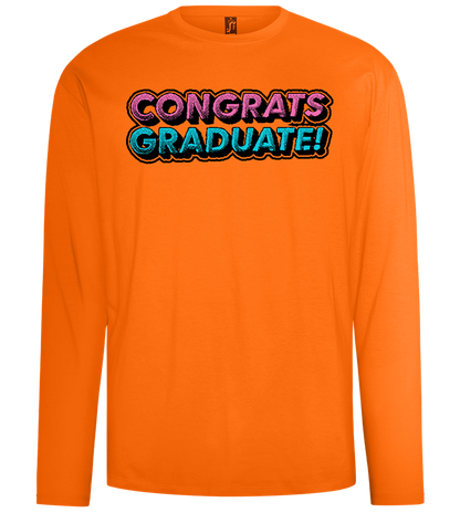 Congrats Graduate Design - Comfort men's long sleeve t-shirt_ORANGE_front